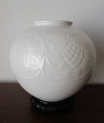 板谷波山　白磁花瓶