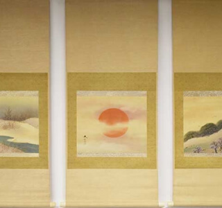 菱田春草 「冬」「朝日」「春」
