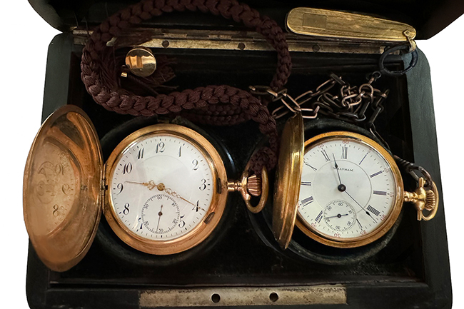 懐中時計(MOBILE WATCH CO. Waltham Watch Company)2点セット