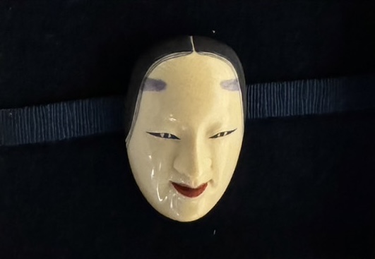 象牙製 能面帯留