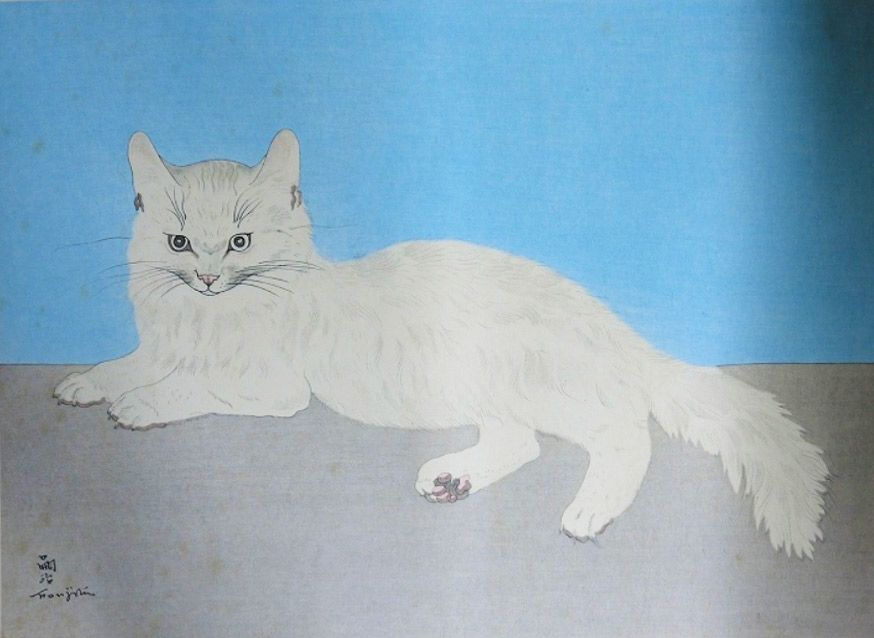 藤田嗣治「白い猫」