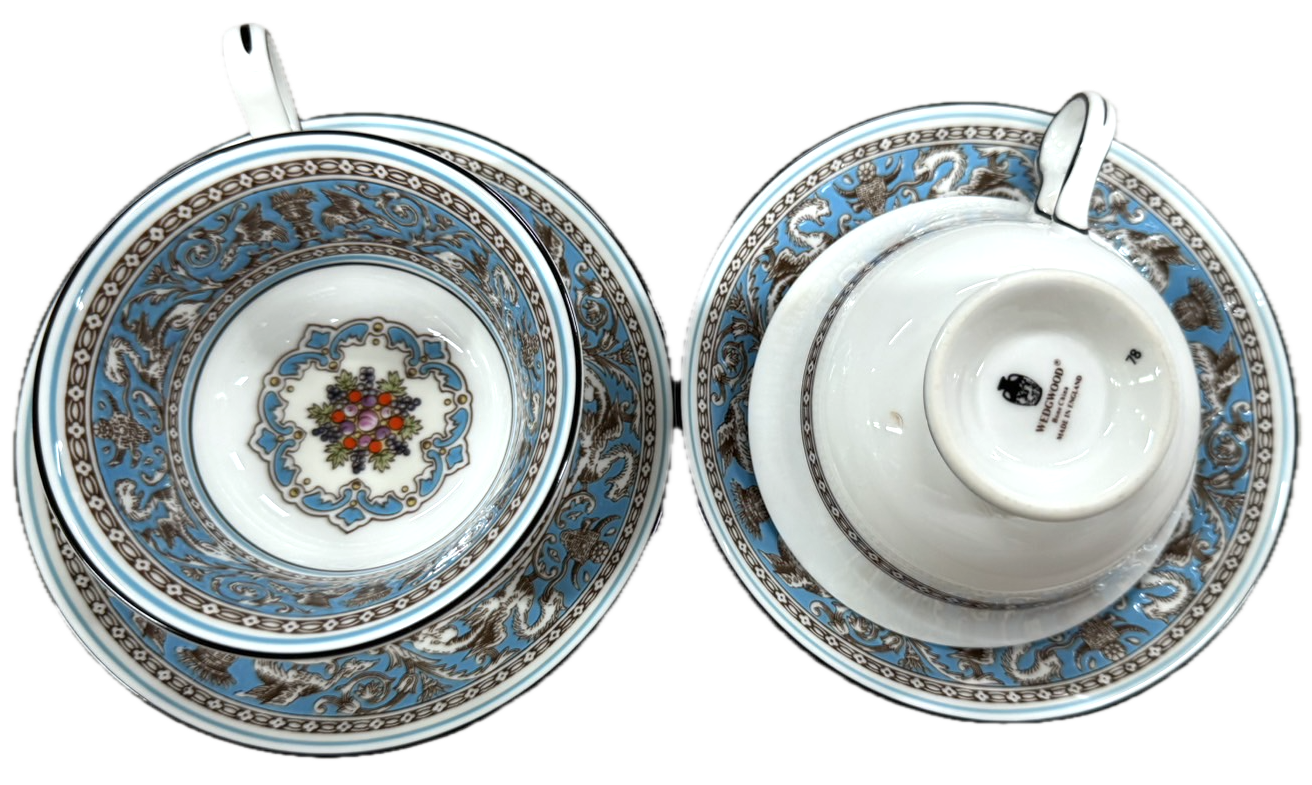 ウェッジウッド(WEDGWOOD)のフロレンティーン ターコイズ カップ&ソーサー