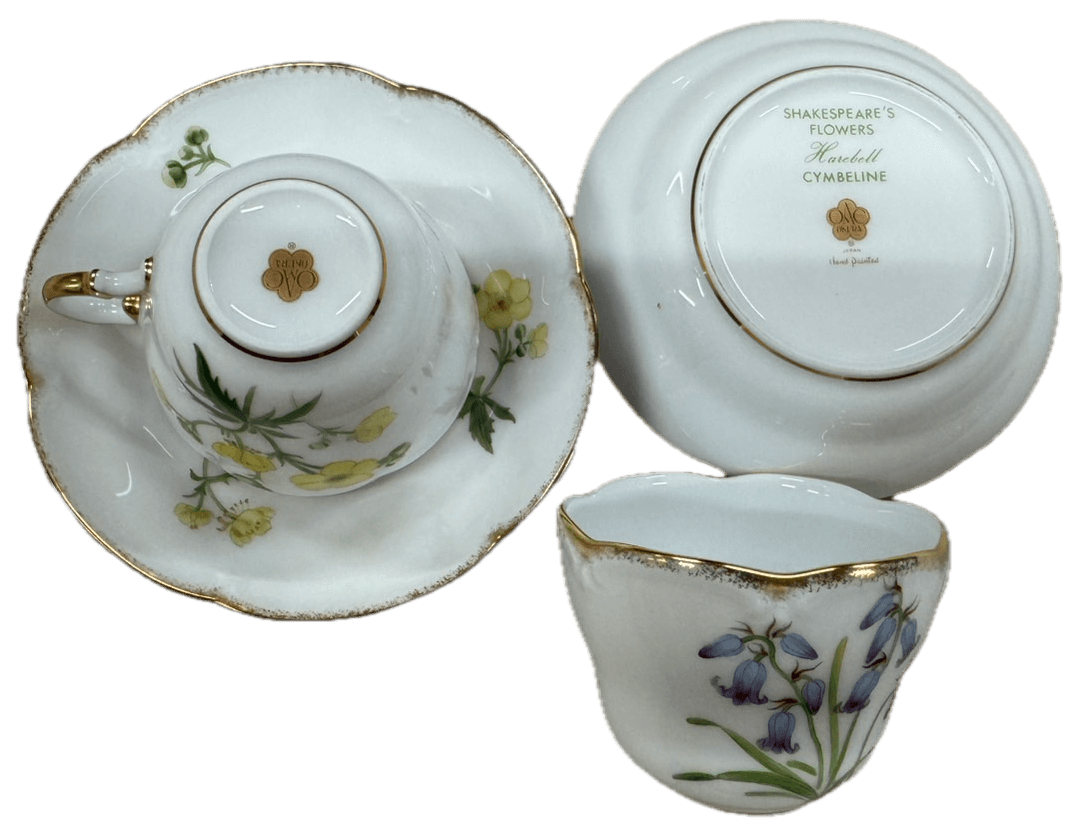 大倉陶園のシェイクスピアフラワー カップ&ソーサー