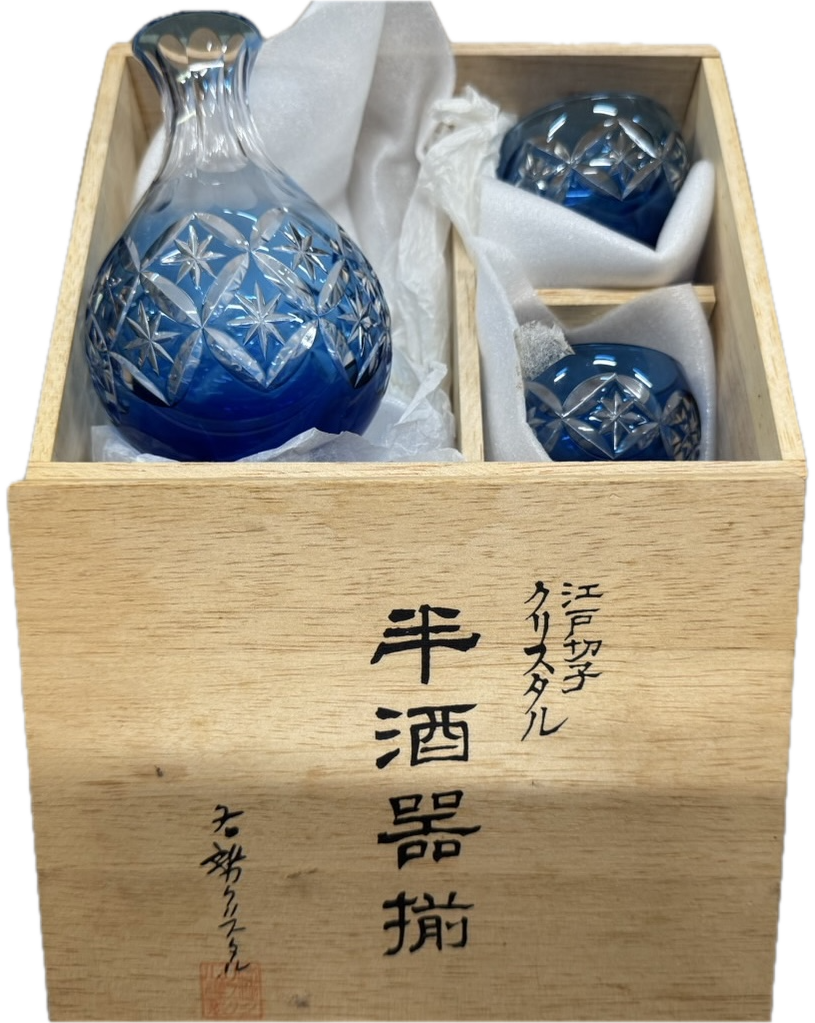 カガミクリスタルの江戸切子 酒器揃え