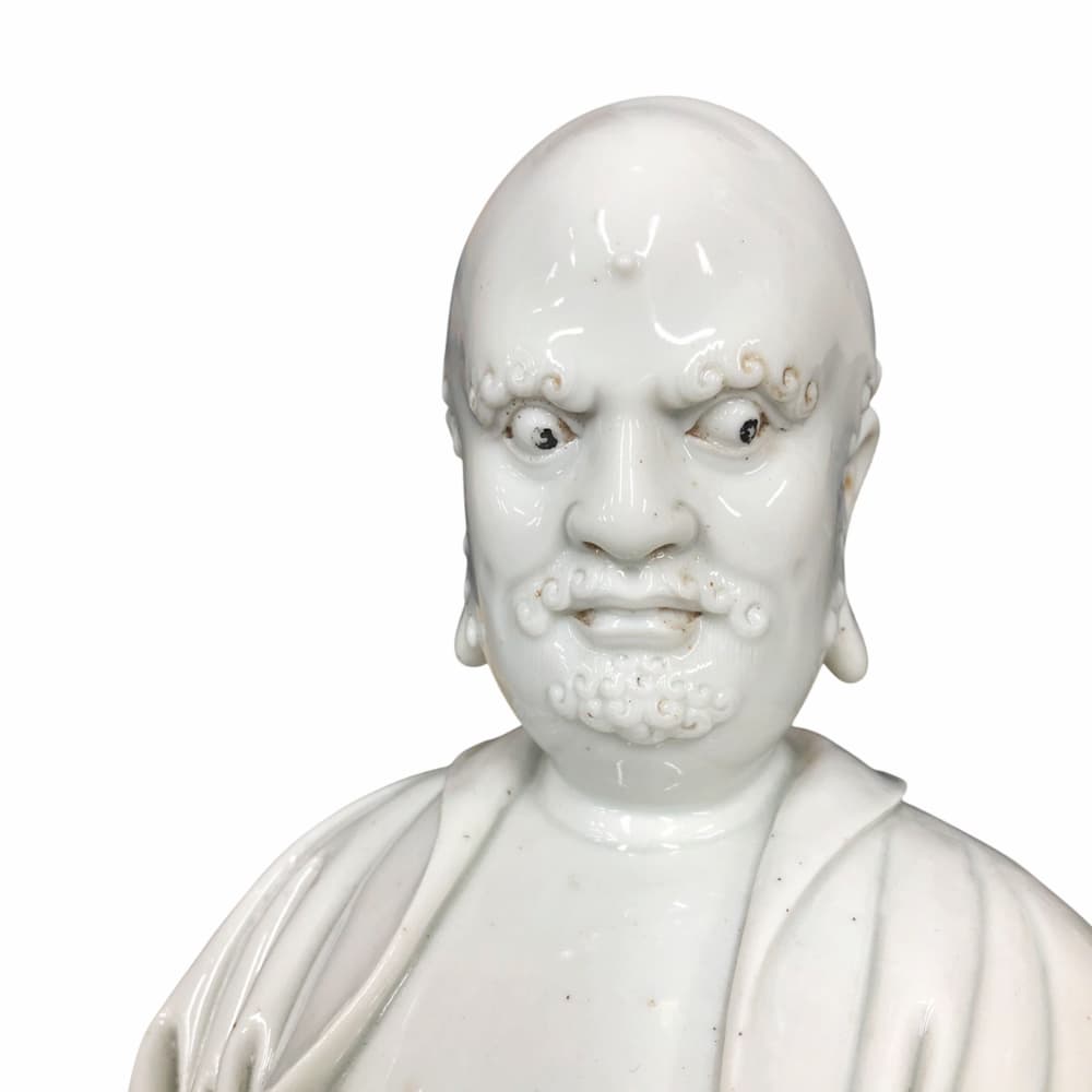 明代 何朝宗 款徳化窯達摩立像