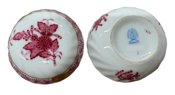 ヘレンド(HEREND)アポニー パープル蓋物