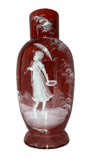 メアリーグレゴリー スタイル クランベリーガラス 花瓶