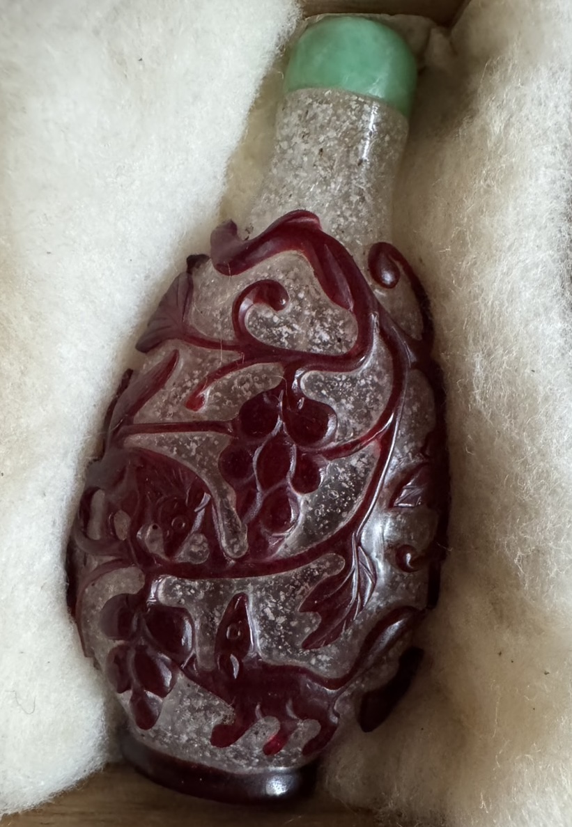 乾隆ガラス鼻煙壷（びえんこ）