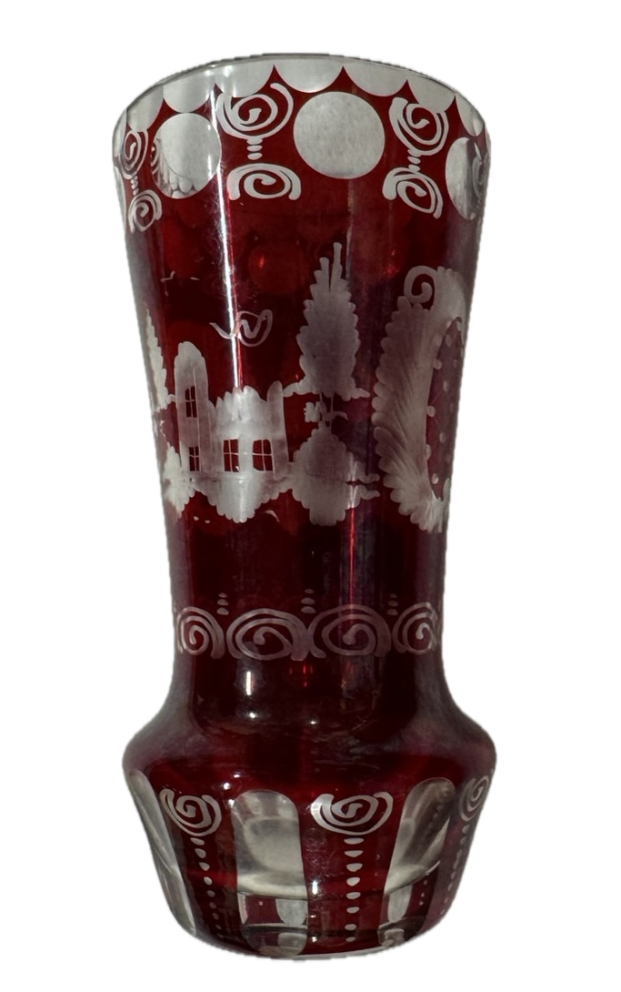 ボヘミアガラス エーゲルマン 花瓶