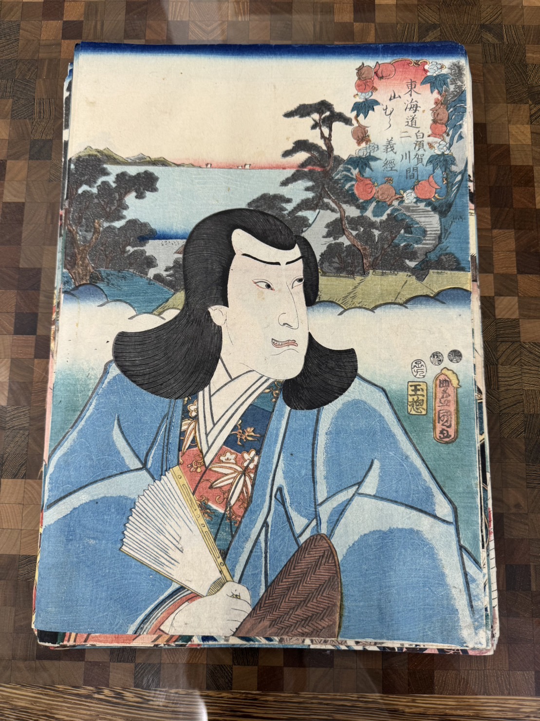 三代 歌川豊国(歌川国貞)「東海道五十三次の内 白須賀二川間 山むら 義経」