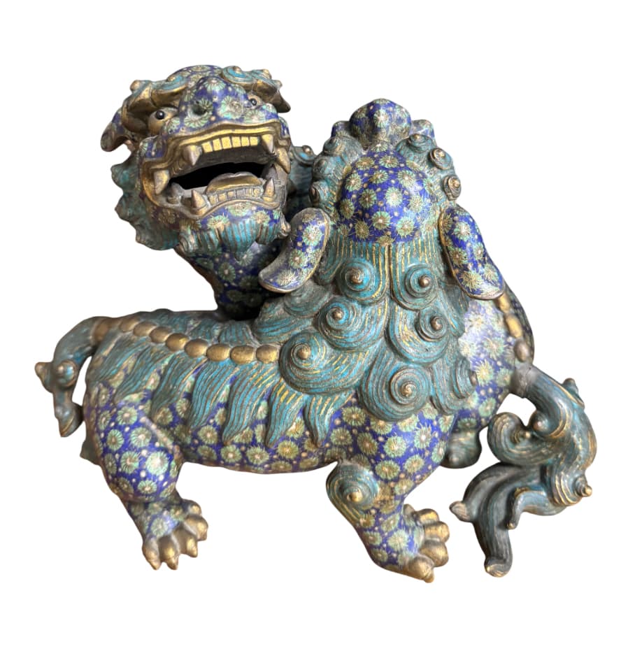 景泰藍 唐獅子置物 | 買取実績 | 骨董品買取専門の古美術永澤