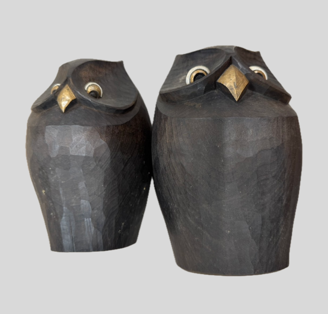 北欧 ミミズクの彫刻