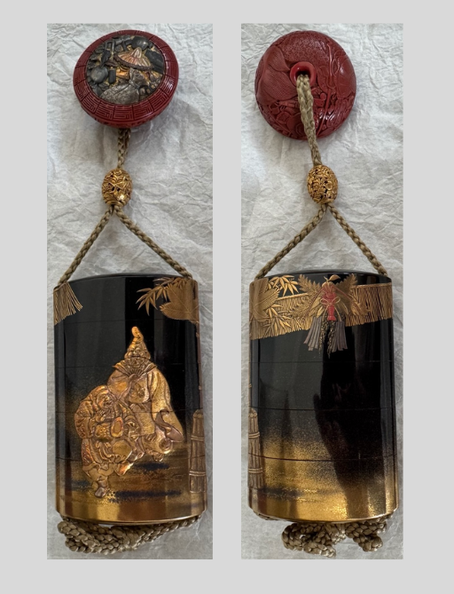 蒔絵 人物図 印籠