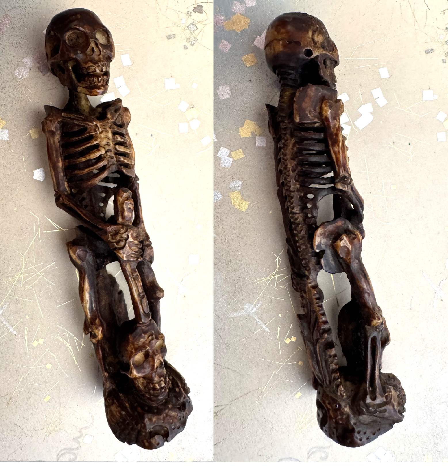 根付 骸骨と髑髏