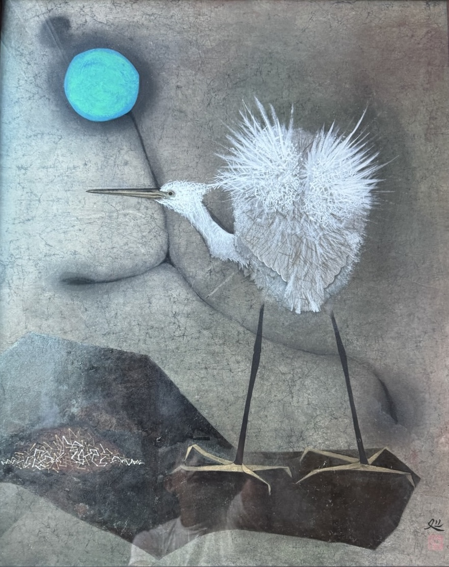 加山又造（かやま またぞう）の「白鷺」