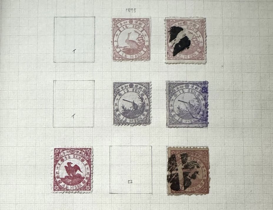 手彫り 鳥切手セット