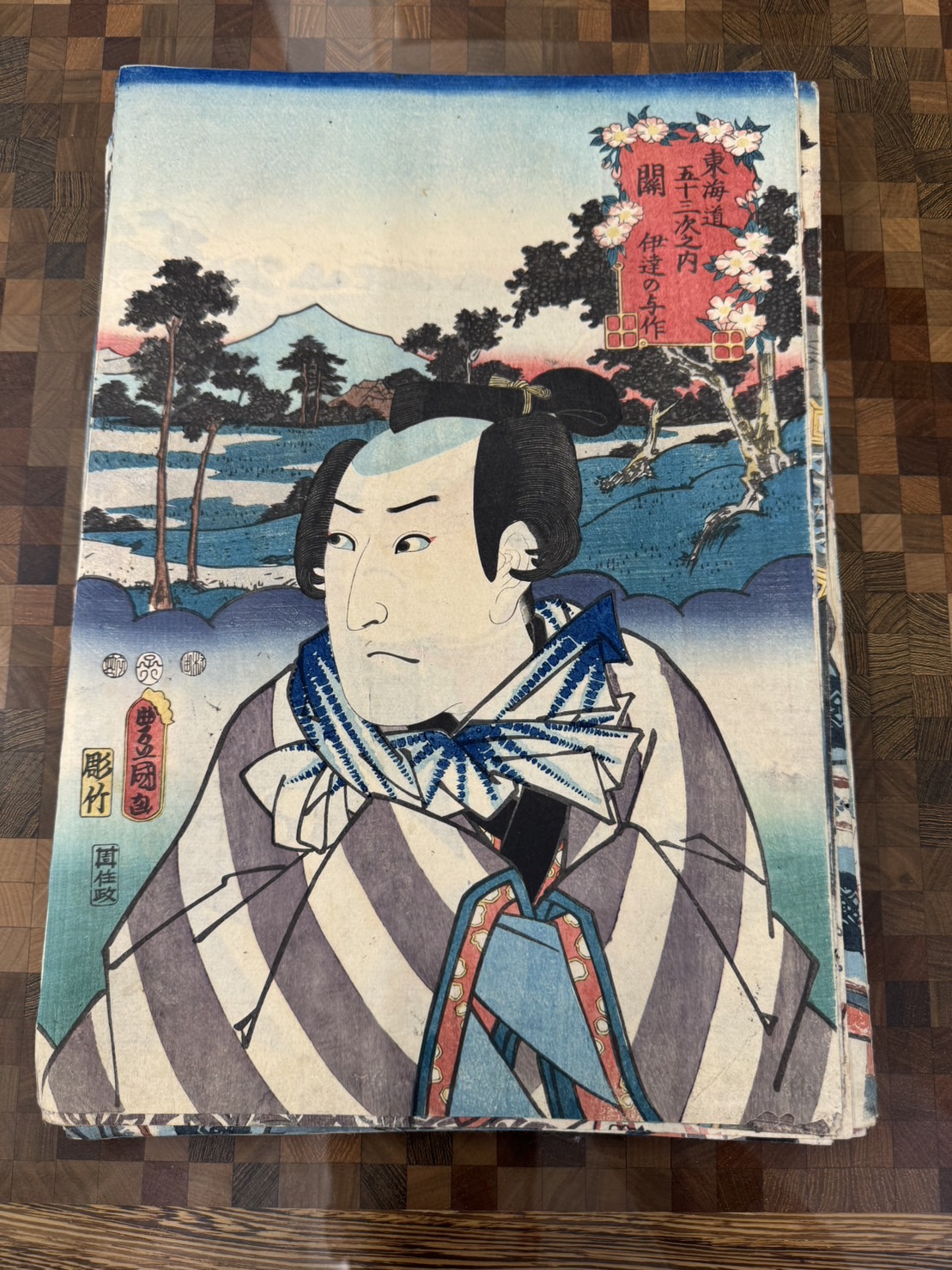 三代 歌川豊国(歌川国貞)「東海道五十三次の内 関 伊達の与作」