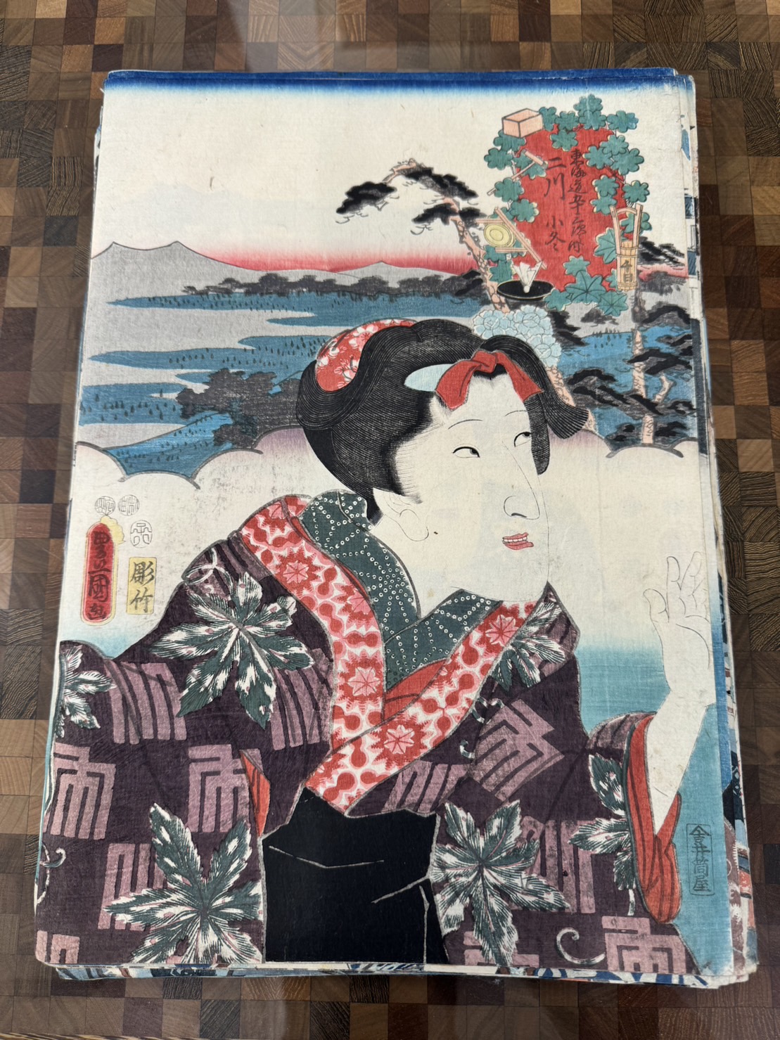 三代 歌川豊国(歌川国貞)「東海道五十三次の内 二川 小冬」