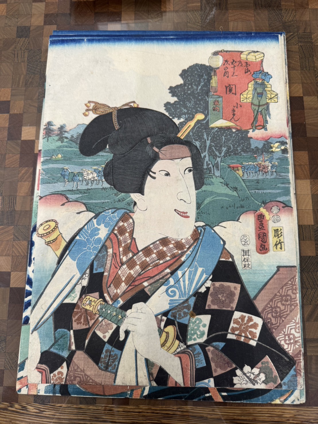 三代 歌川豊国(歌川国貞)「東海道五十三次の内 関 小まん」