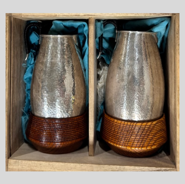 金谷五良三郎(かなや ごろうさぶろう)純銀槌目酒器