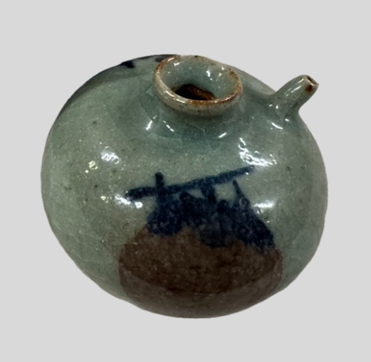 銅彩 柿文 水滴