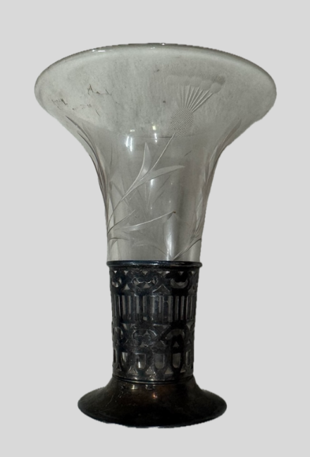 アンティークガラス トランペット花瓶