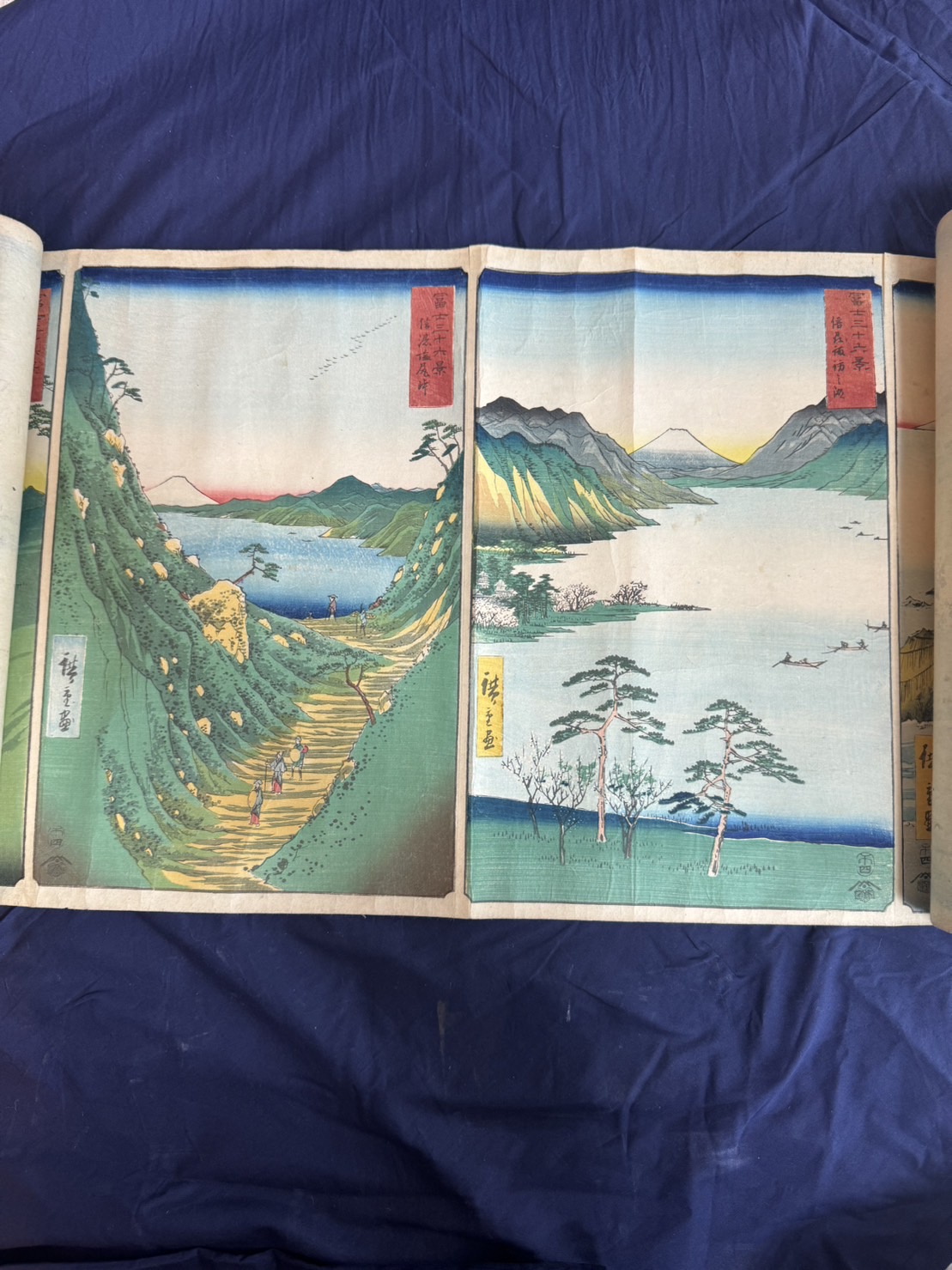 初代 歌川広重「富士三十六景 信濃塩尻峠/信州諏訪之湖」