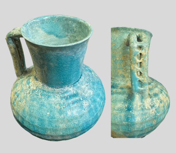 ペルシア青釉手付壺