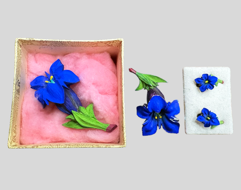 フラワーアクセサリー 竜胆（りんどう）