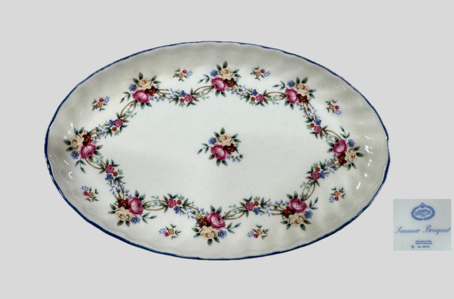 ミントン（MINTON）サマーブーケ オーバルプレート