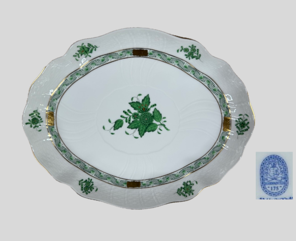 ヘレンド(HEREND)アポニーグリーン オーバルディッシュ