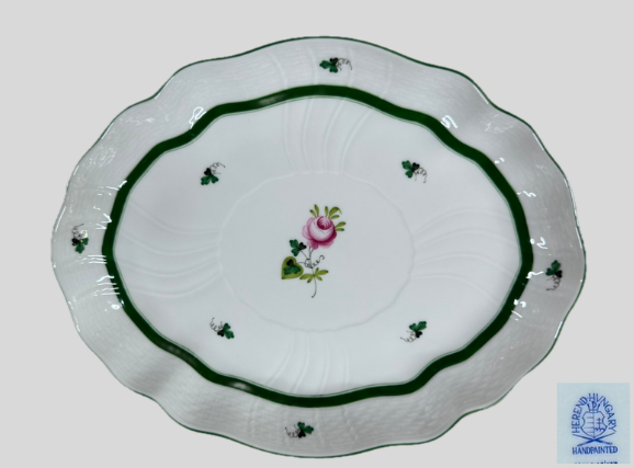 ヘレンド（HEREND）「ウィーンの薔薇」オーバルディッシュ