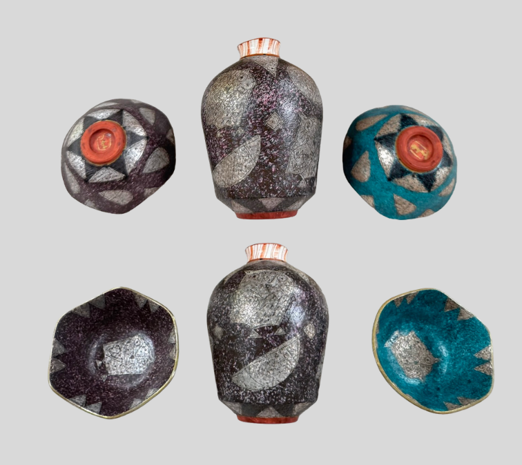 前田正博 色絵金銀彩酒器