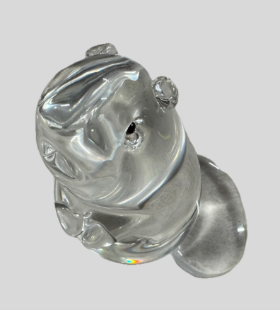 スチューベングラス（STEUBEN GLASS）ビーバー置物