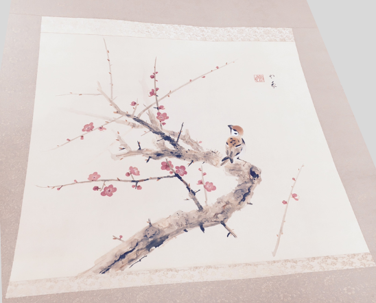 堂本印象（どうもと いんしょう）花鳥図 掛け軸