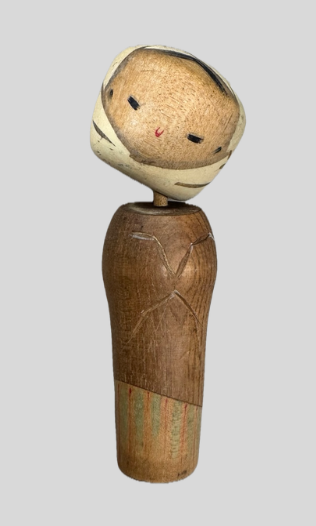 関口三作 創作こけし ほっかむり