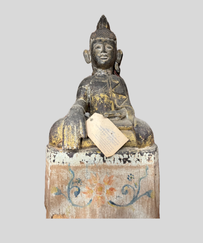 ビルマ・シャン仏 木像