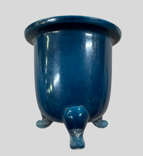 瑠璃釉三足 植木鉢
