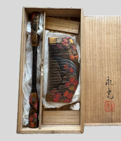 永光銘 蒔絵 櫛・笄セット