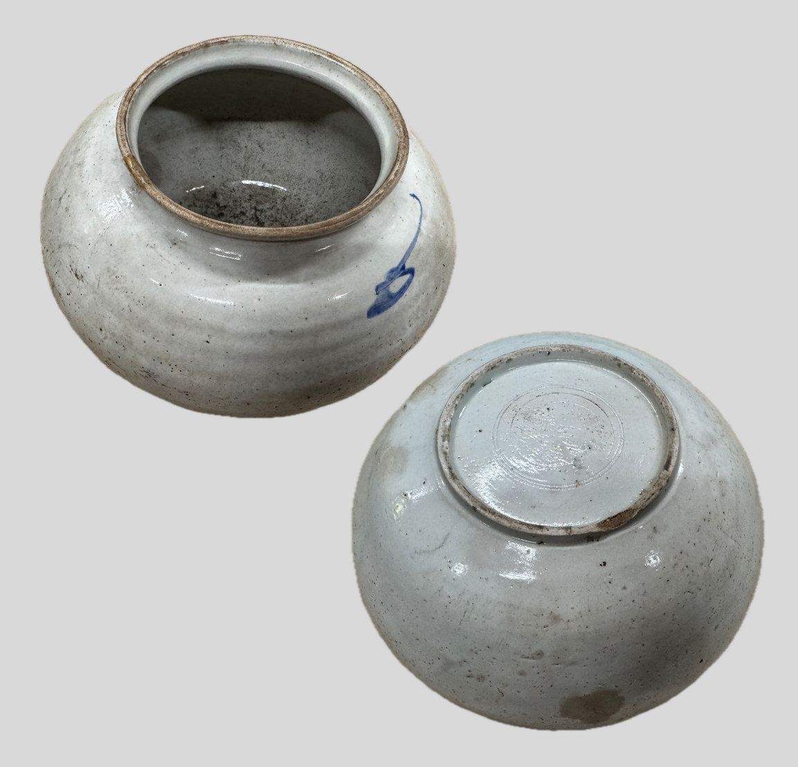 李朝白磁壺