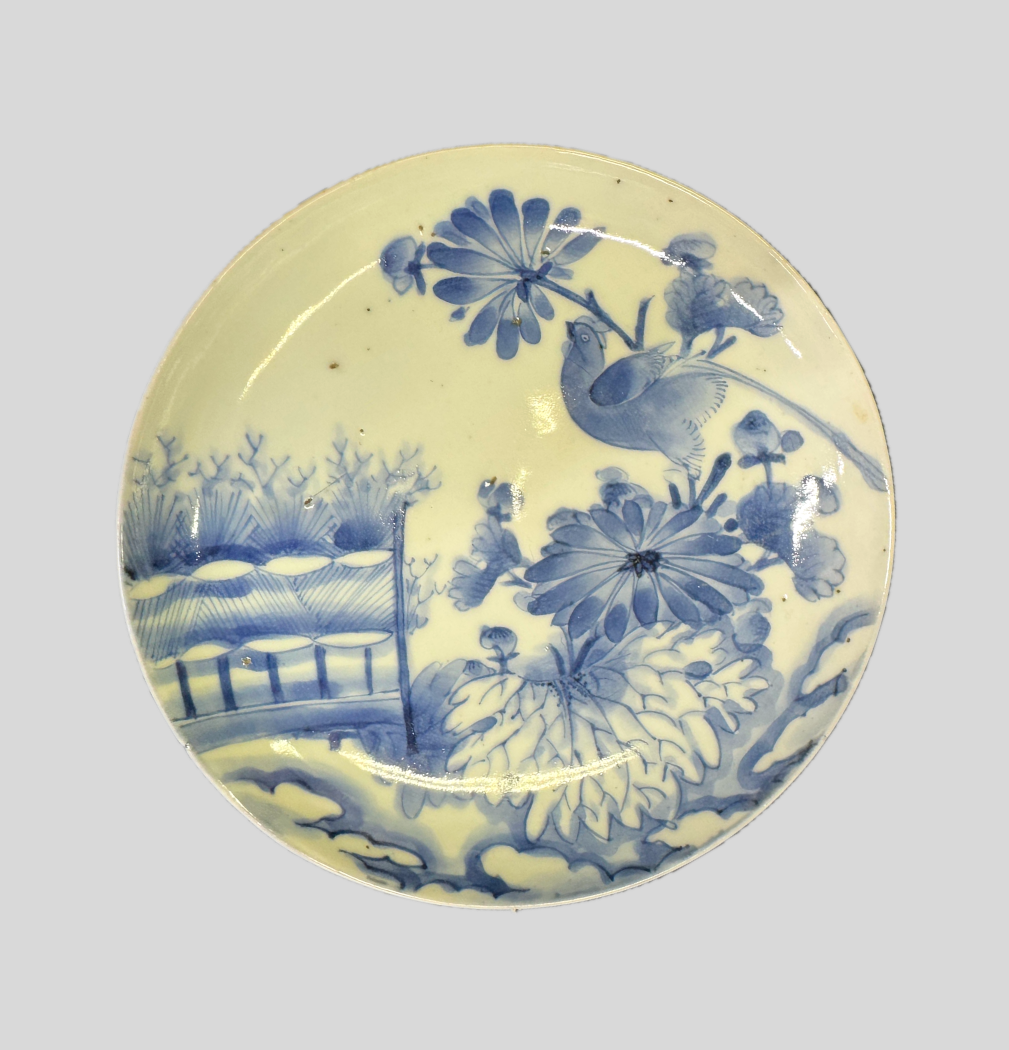 古伊万里 花鳥文 染付皿