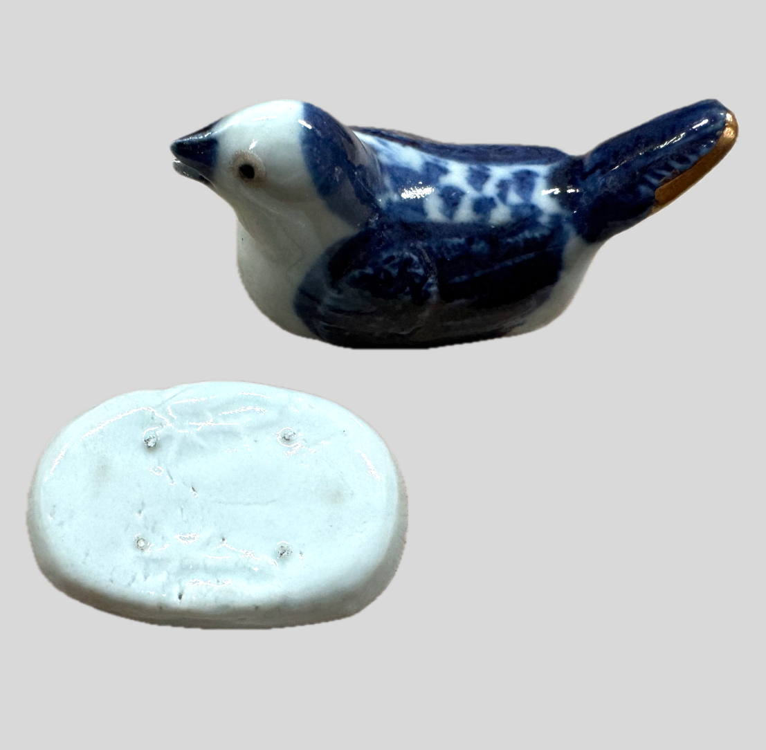 染付鳥香合