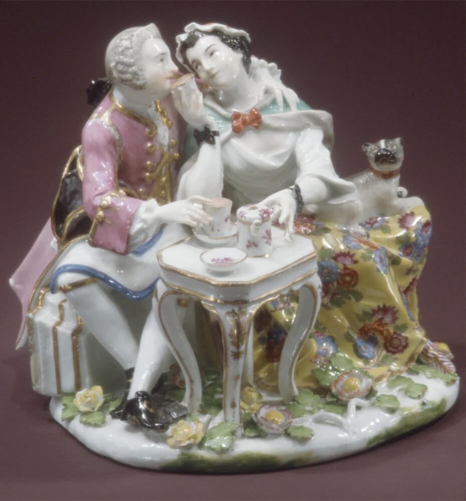 ヨハン・ヨアヒム・ケンドラー原型《ショコラを飲む男女》マイセン、1744年頃(メトロポリタン美術館所蔵 / Public Domain)