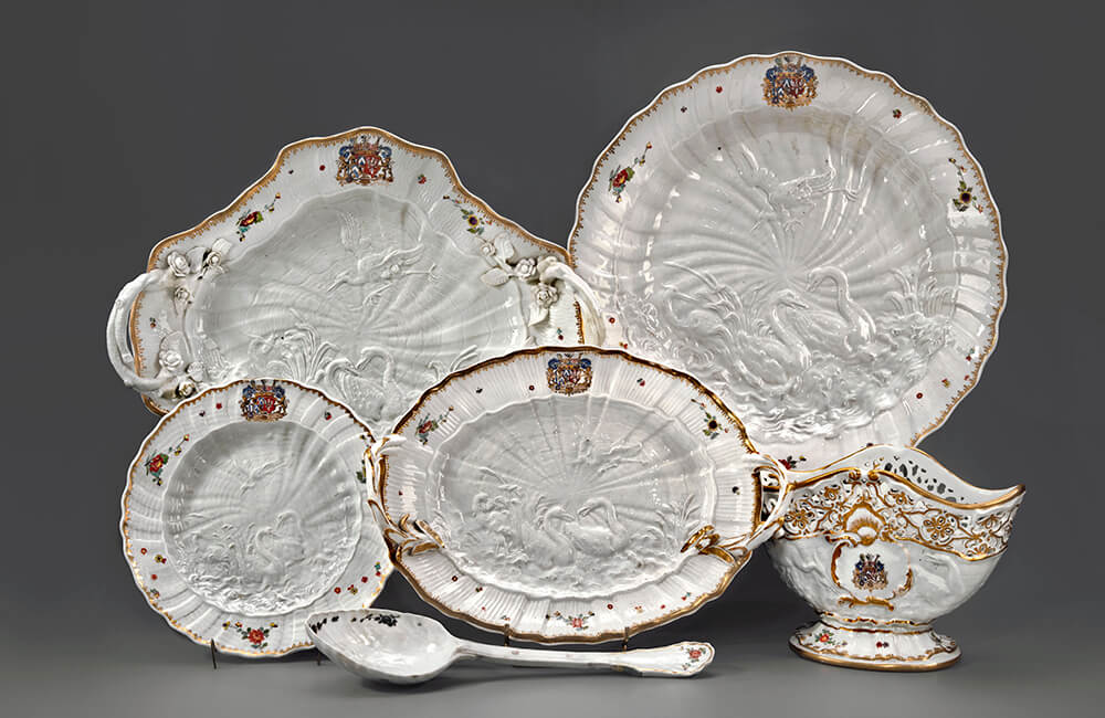 ヨハン・ヨアヒム・ケンドラー原型《スワン・サーヴィス》マイセン、1737–1742年頃(ワルシャワ国立美術館所蔵 / Public Domain)