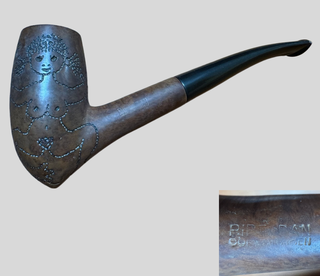 パイプ・ダン（Pipe Dan）点描（スティップリング）パイプ