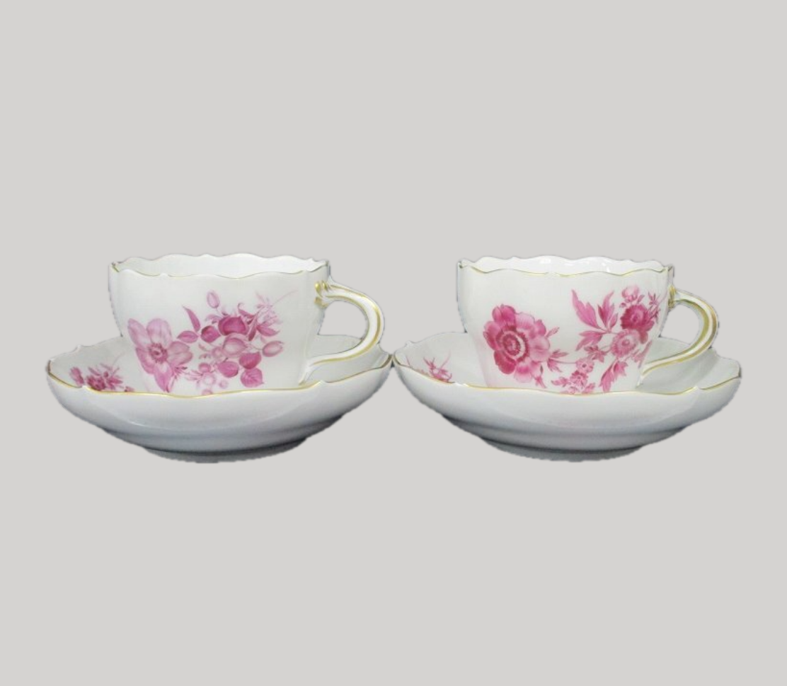 マイセン(MEISSEN)カマイユ フラワーブーケ カップ&ソーサー